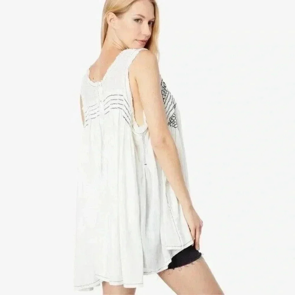 Free People Sea Breeze Flowy Tunic Top - Picture 2 of 8